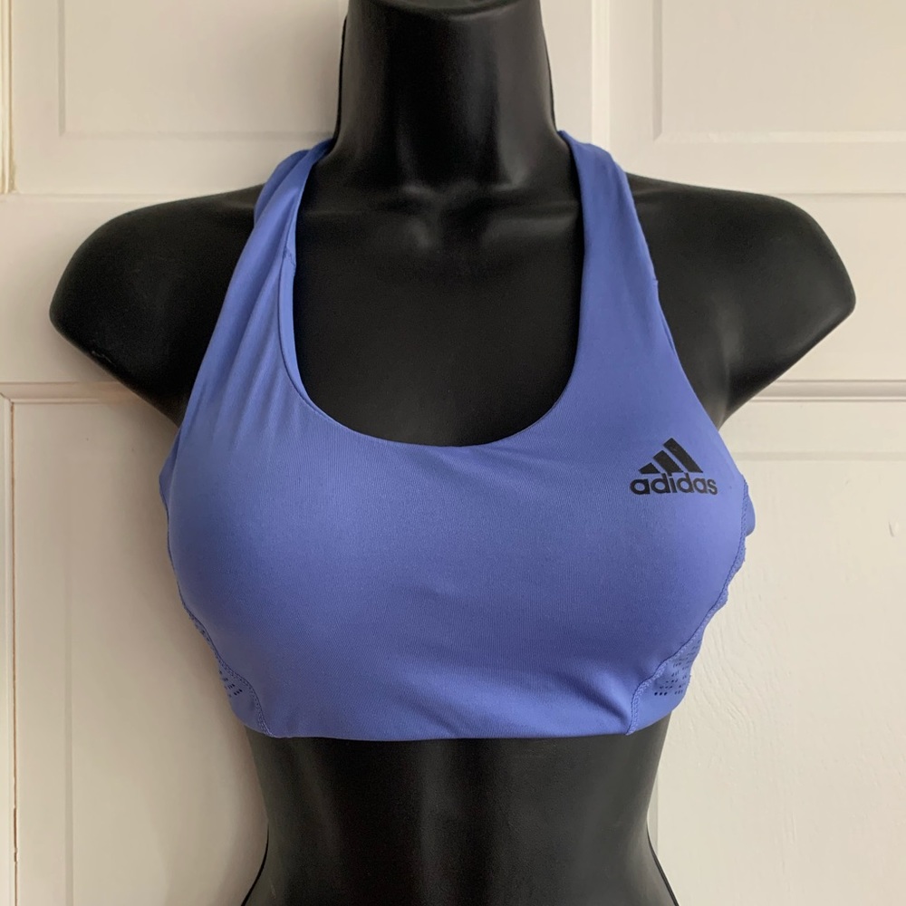 Adidas crossback purple/blue sports bra